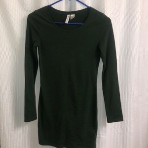 Tight fitting green dress